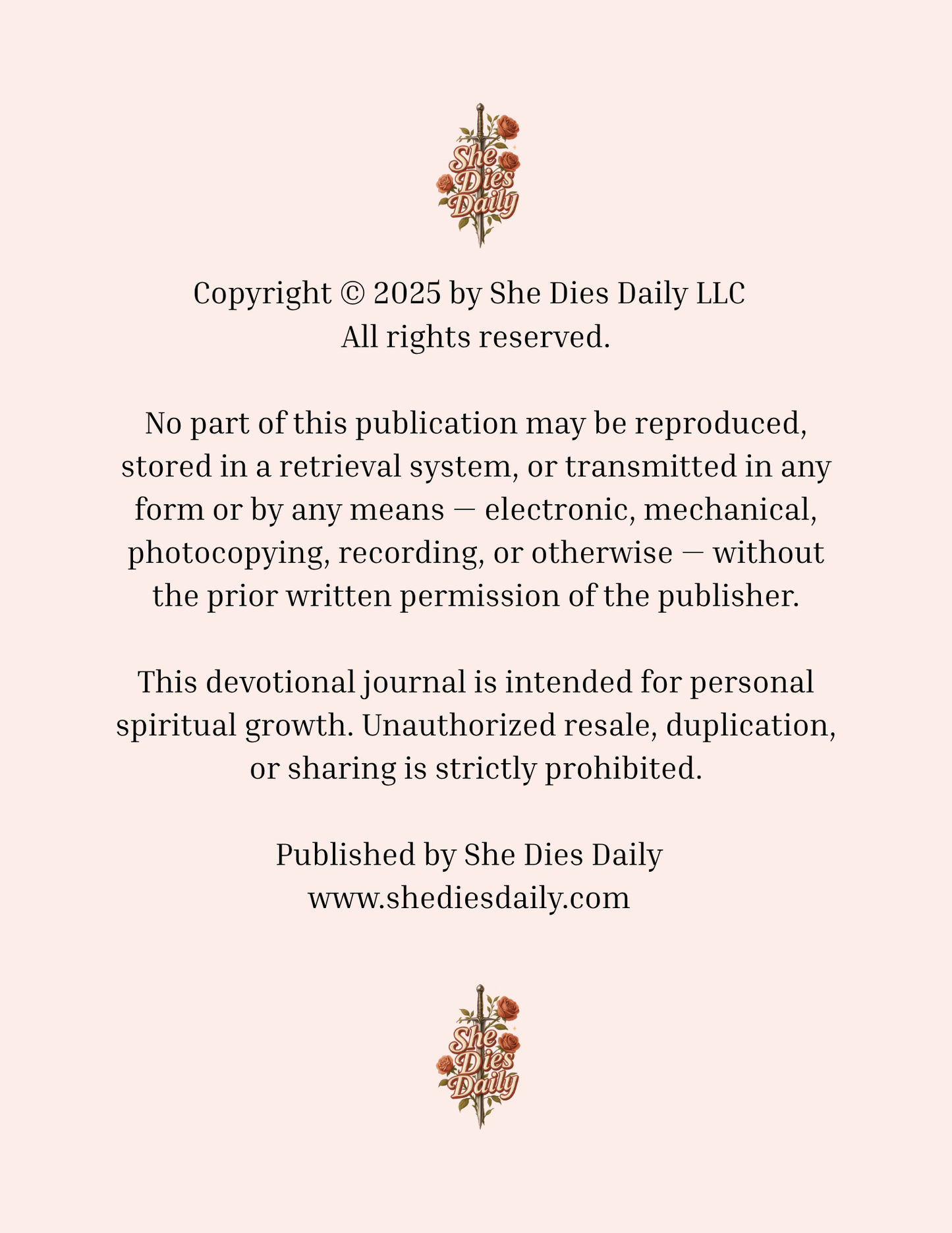She Dies Daily: 30-Day Devotional Journal for the Woman Becoming (Digital eBook - PDF Download)